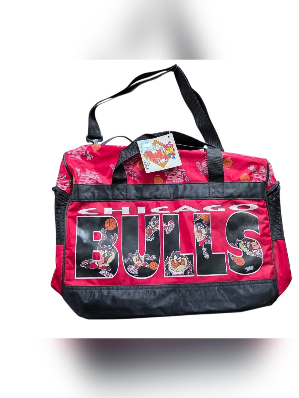 Chicago Bulls 1998 NWT Vintage Looney Tunes Collab Duffle Jordan Era Gym Bag